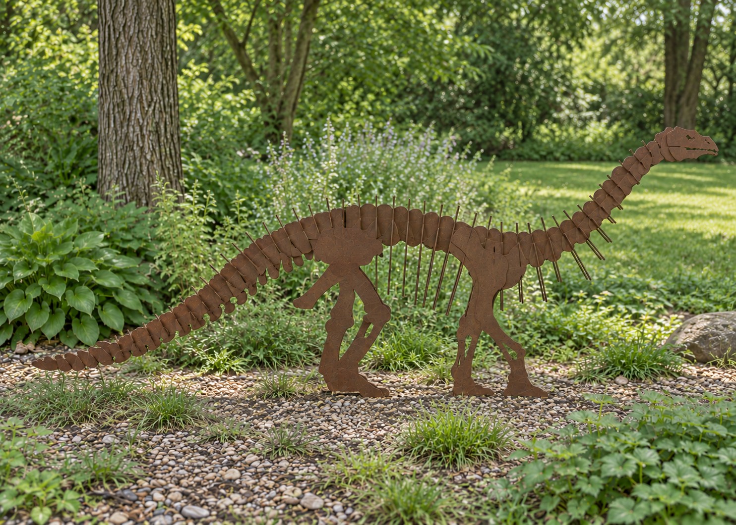 brontosaurus garden visualization, side view