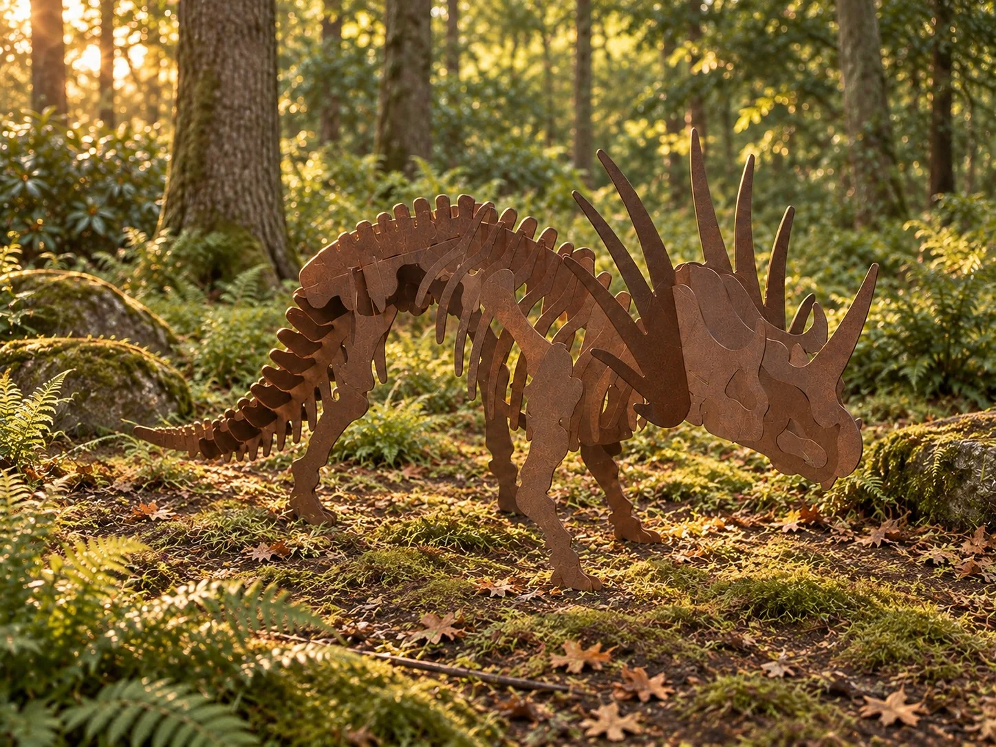 Styracosaurus steel statue